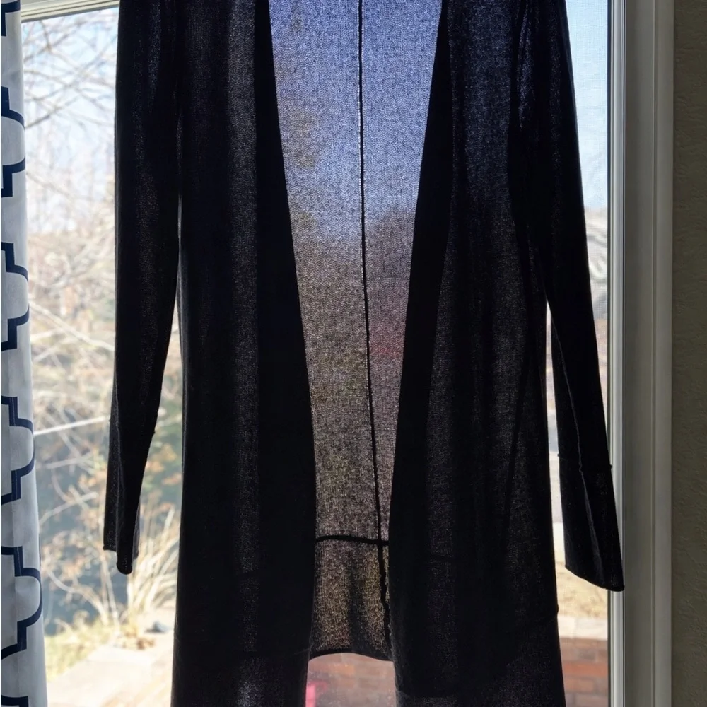 Magaschoni 100% Black Cashmere Cardigan Medium - Picture 5 of 7